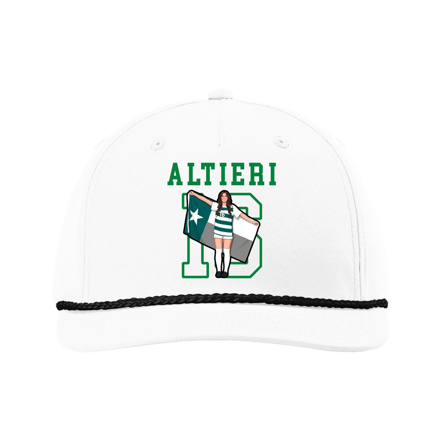 Five-Panel Classic Rope Cap — Shirsey in White