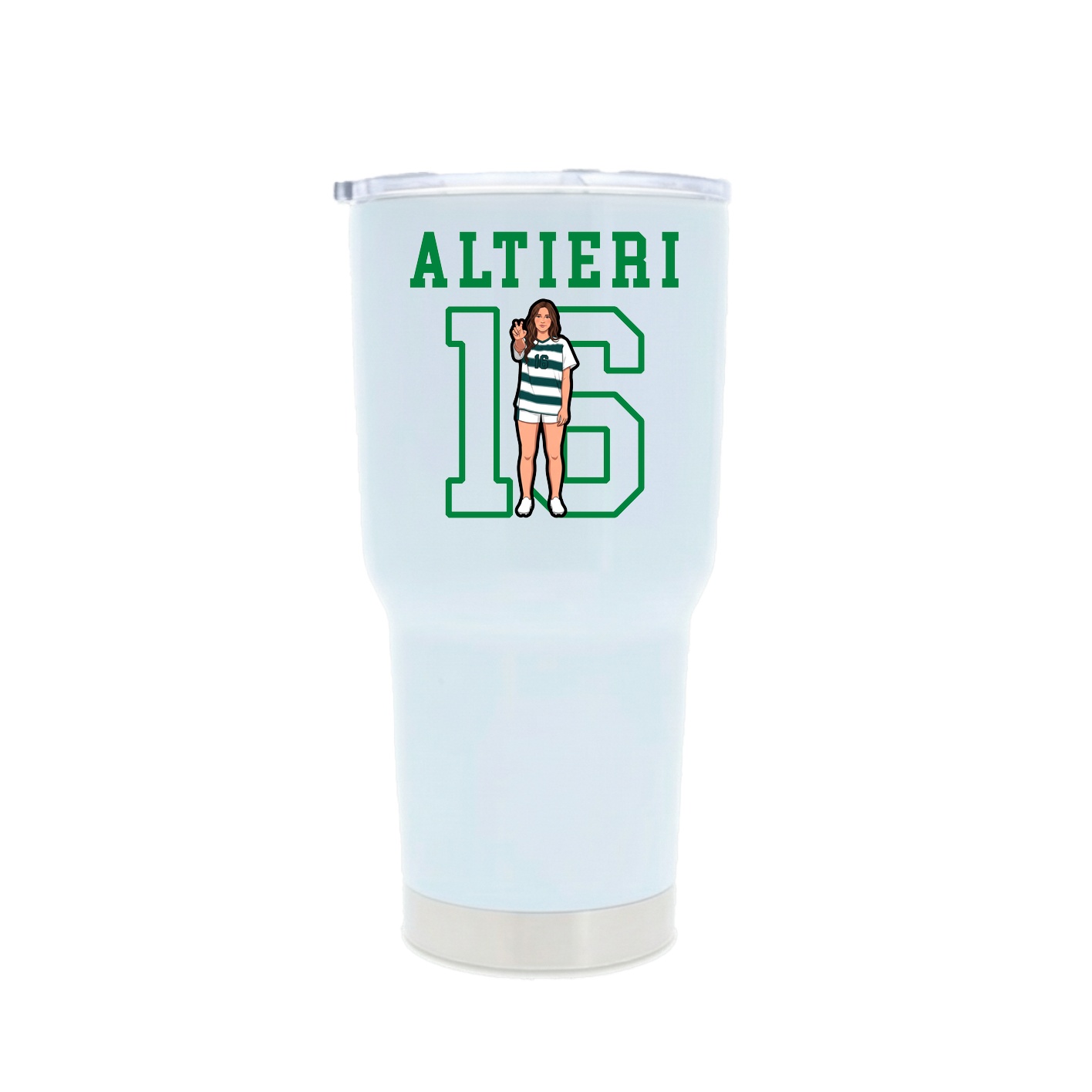 30oz Stainless Steel Tumbler — Shirsey in White