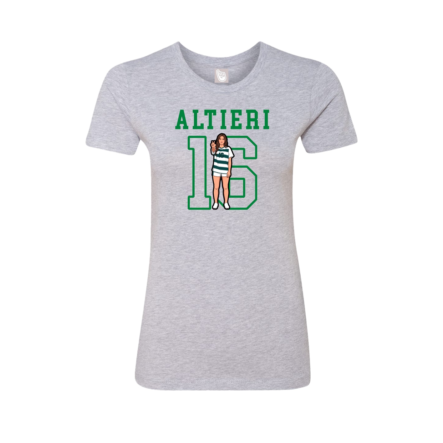 Fitted Women's Tee — Shirsey in Grey