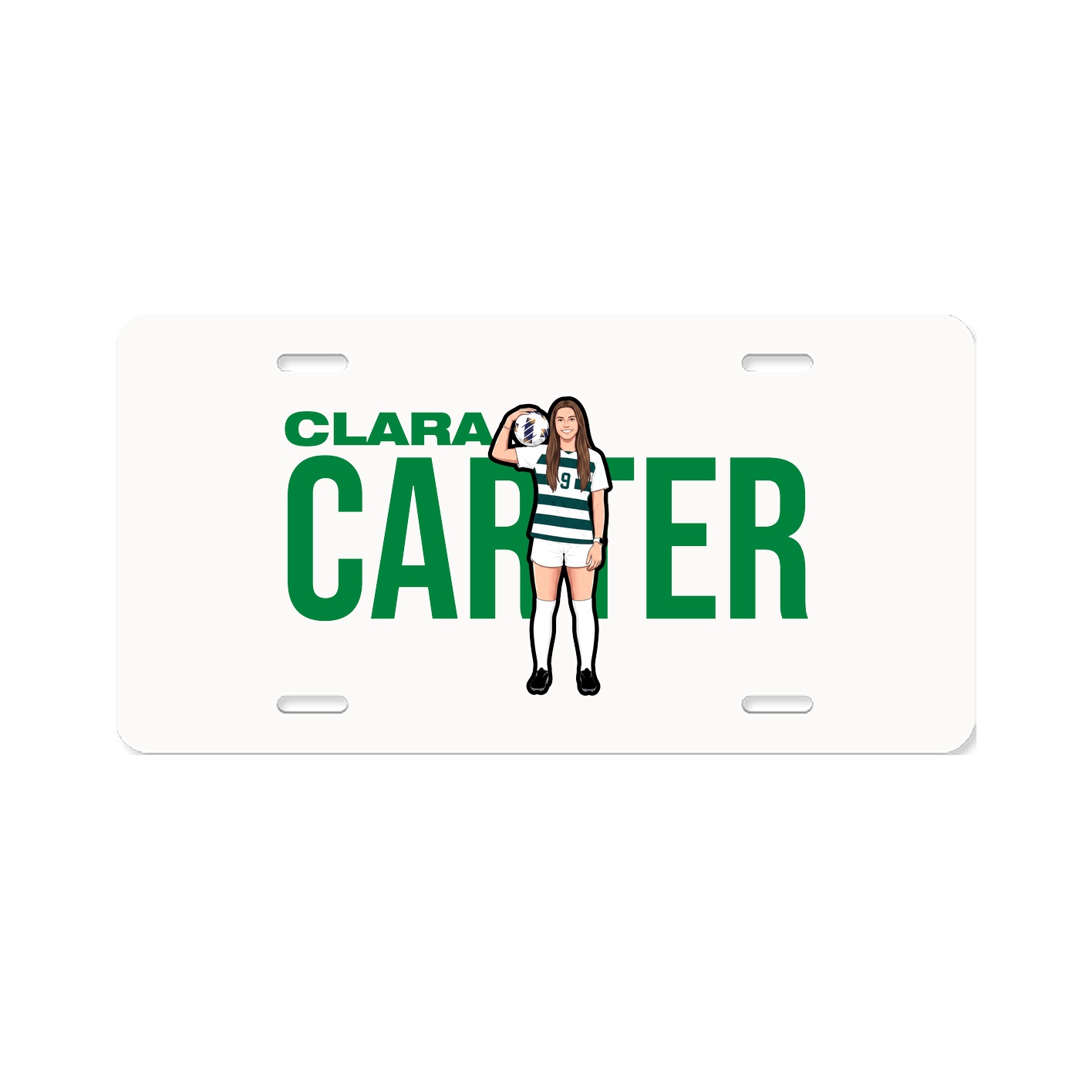 License Plate — Player Name in Classic
