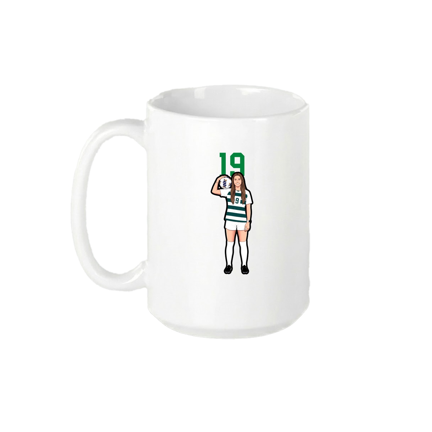 15oz Coffee Mug — Number Top in White