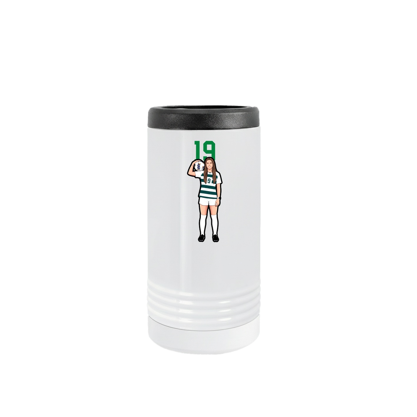 Slim Beverage Holder — Number Top in White