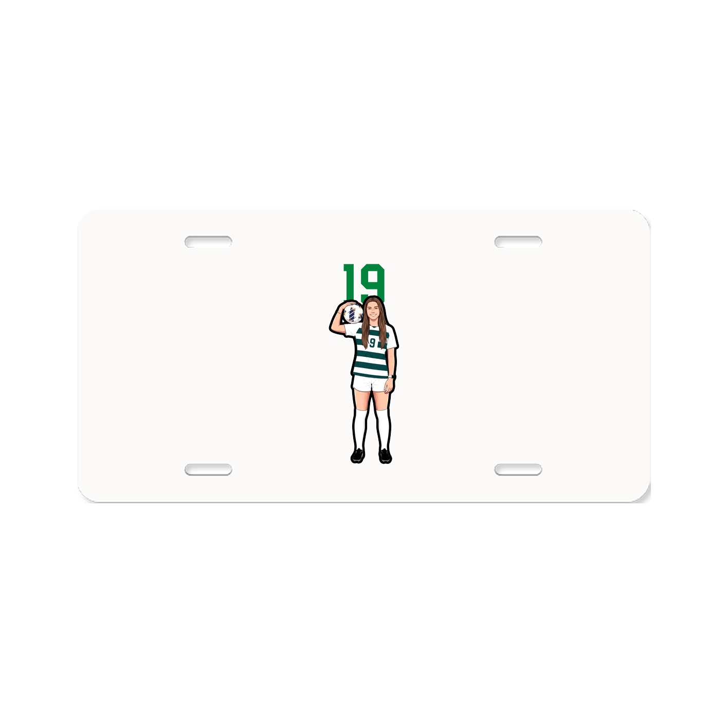 License Plate — Number Top in Classic