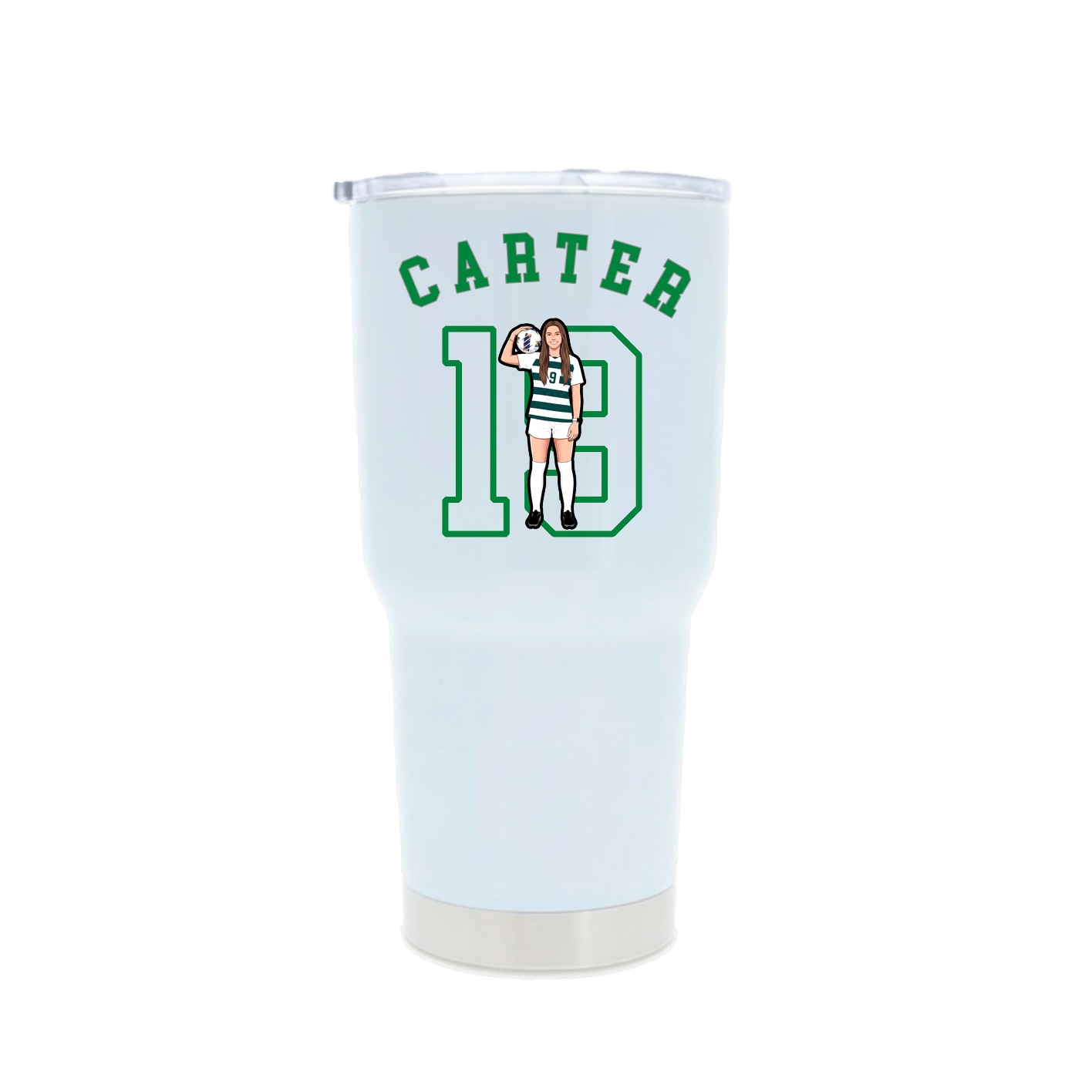 30oz Stainless Steel Tumbler — Shirsey Arch in White