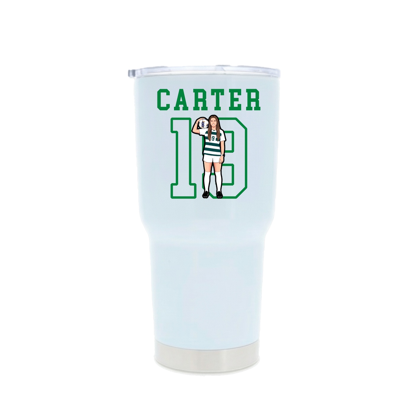 30oz Stainless Steel Tumbler — Shirsey in White