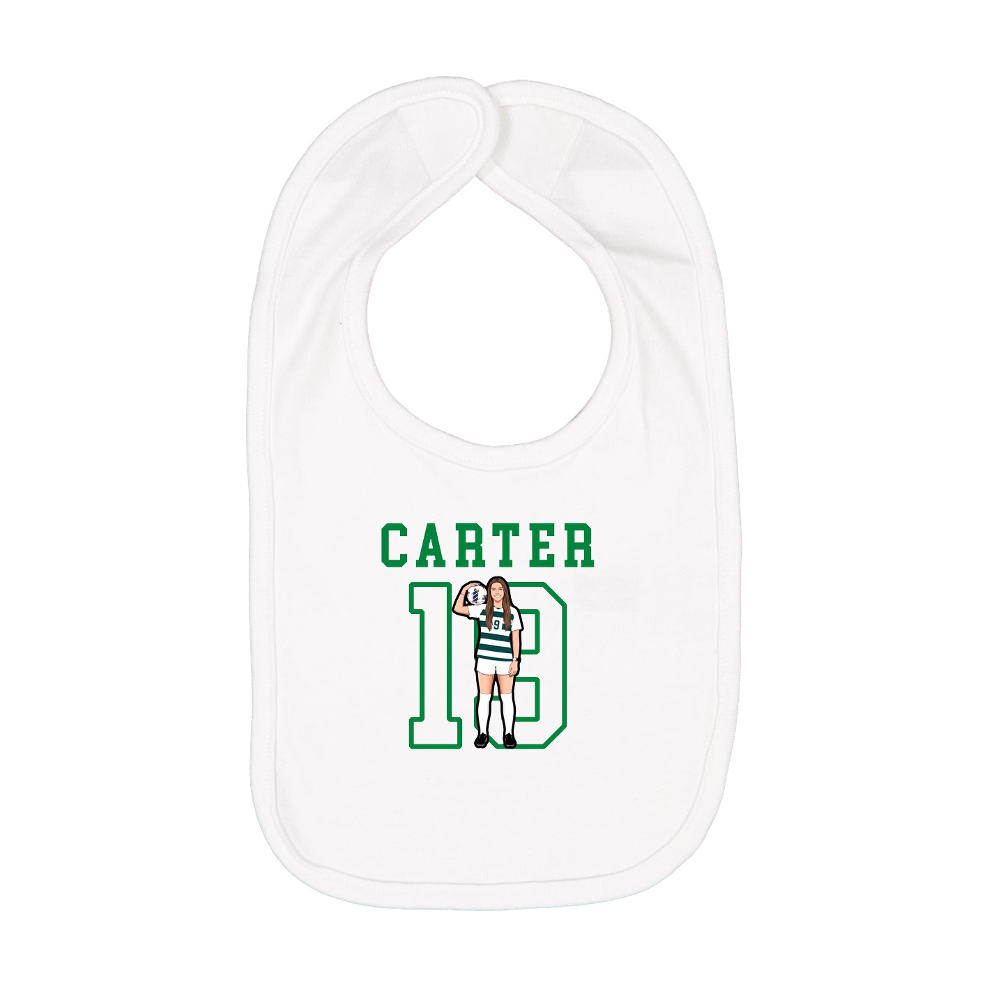 Infant Bib — Shirsey in White