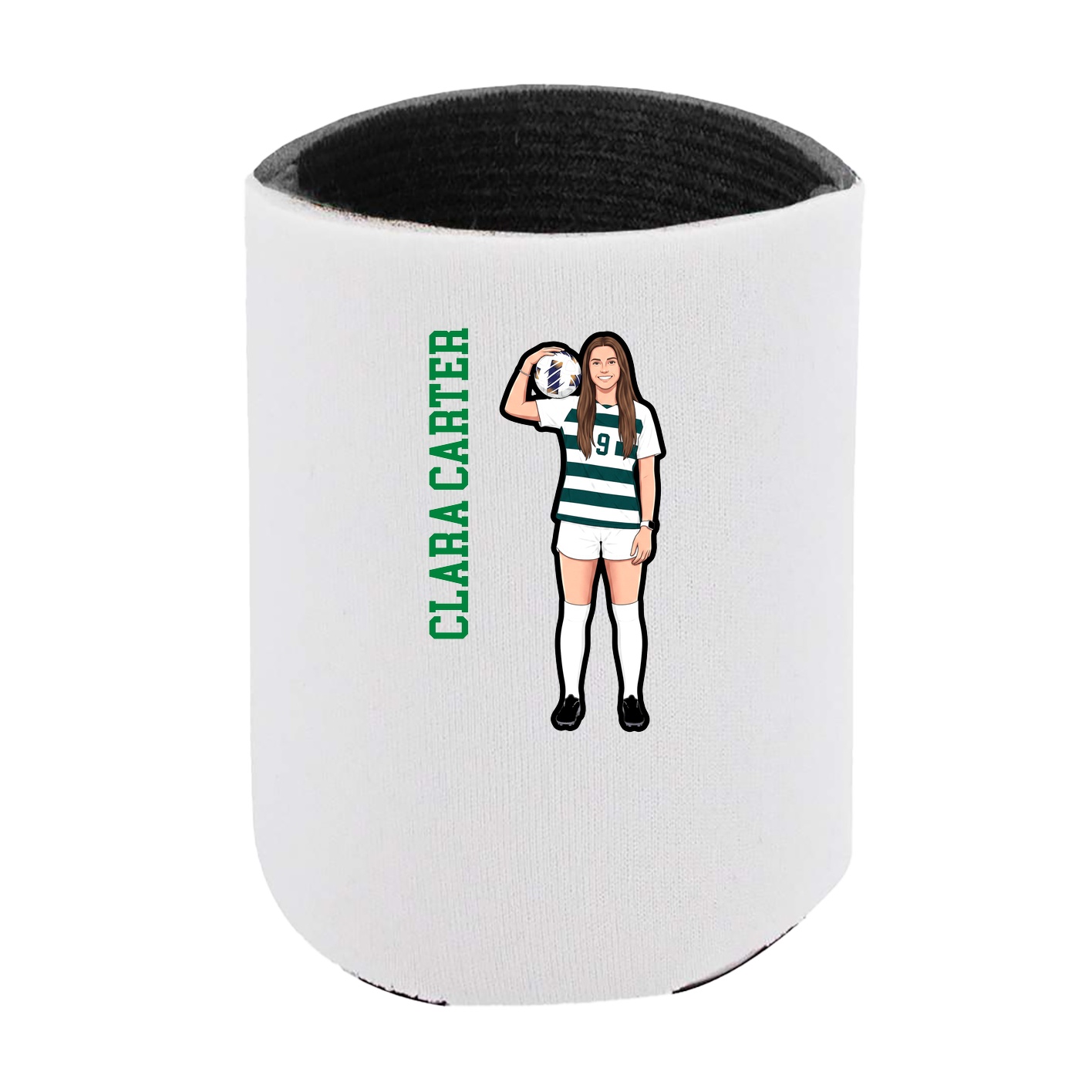 Can Holder — Name Vertical in White
