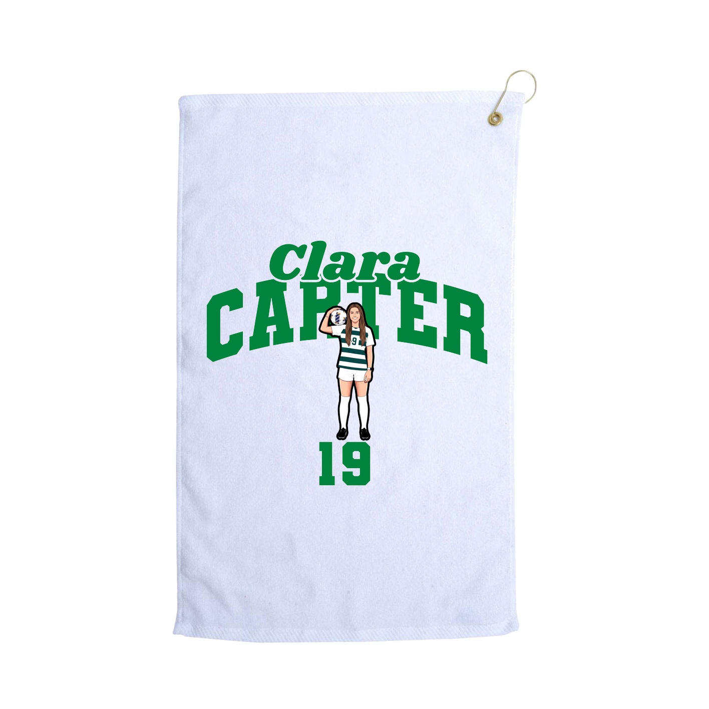 Golf Towel — Signature Arch in White