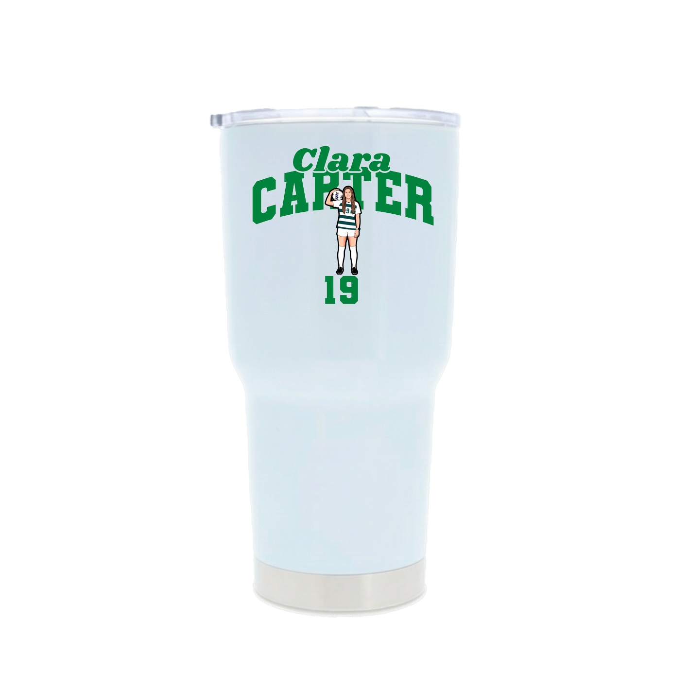 30oz Stainless Steel Tumbler — Signature Arch in White