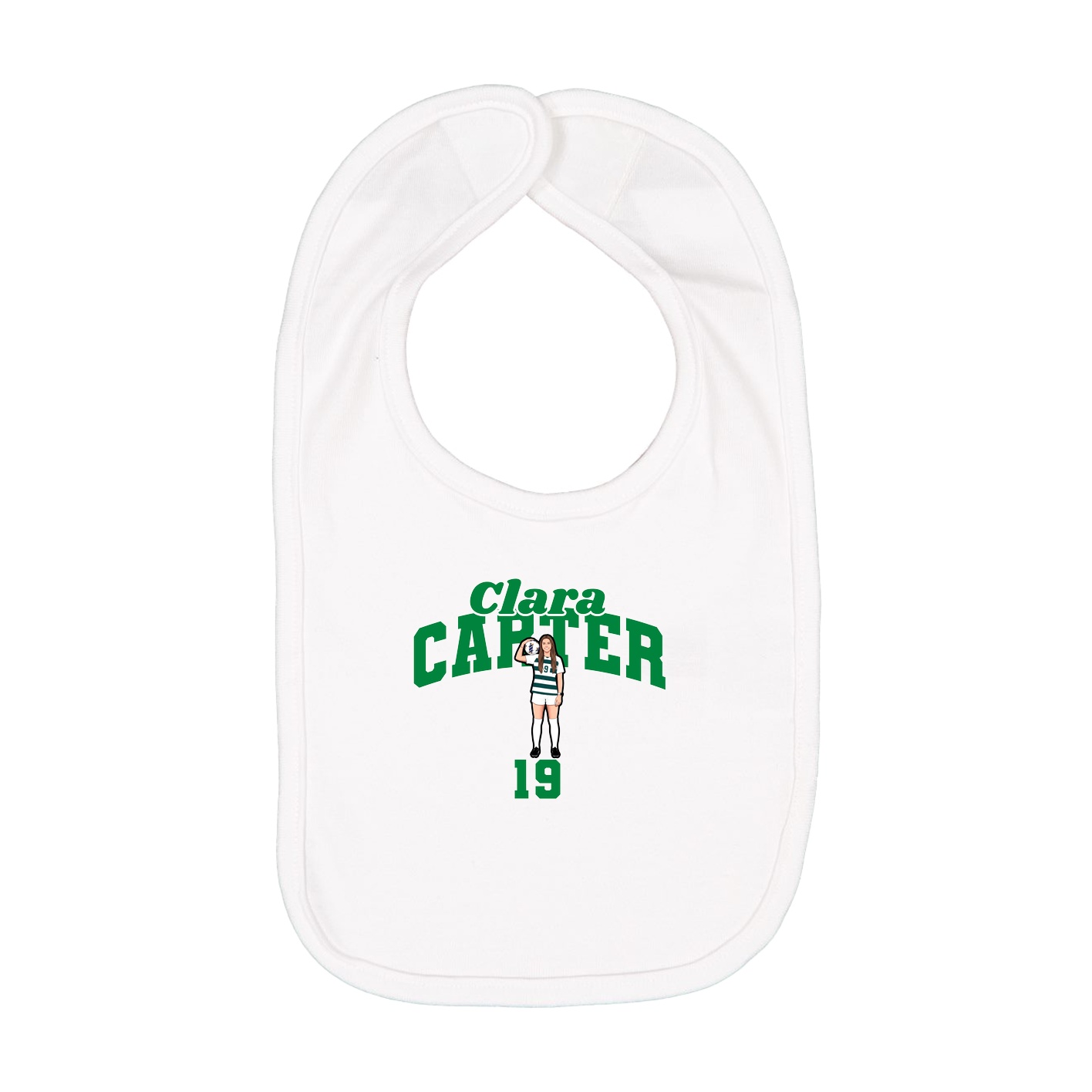 Infant Bib — Signature Arch in White