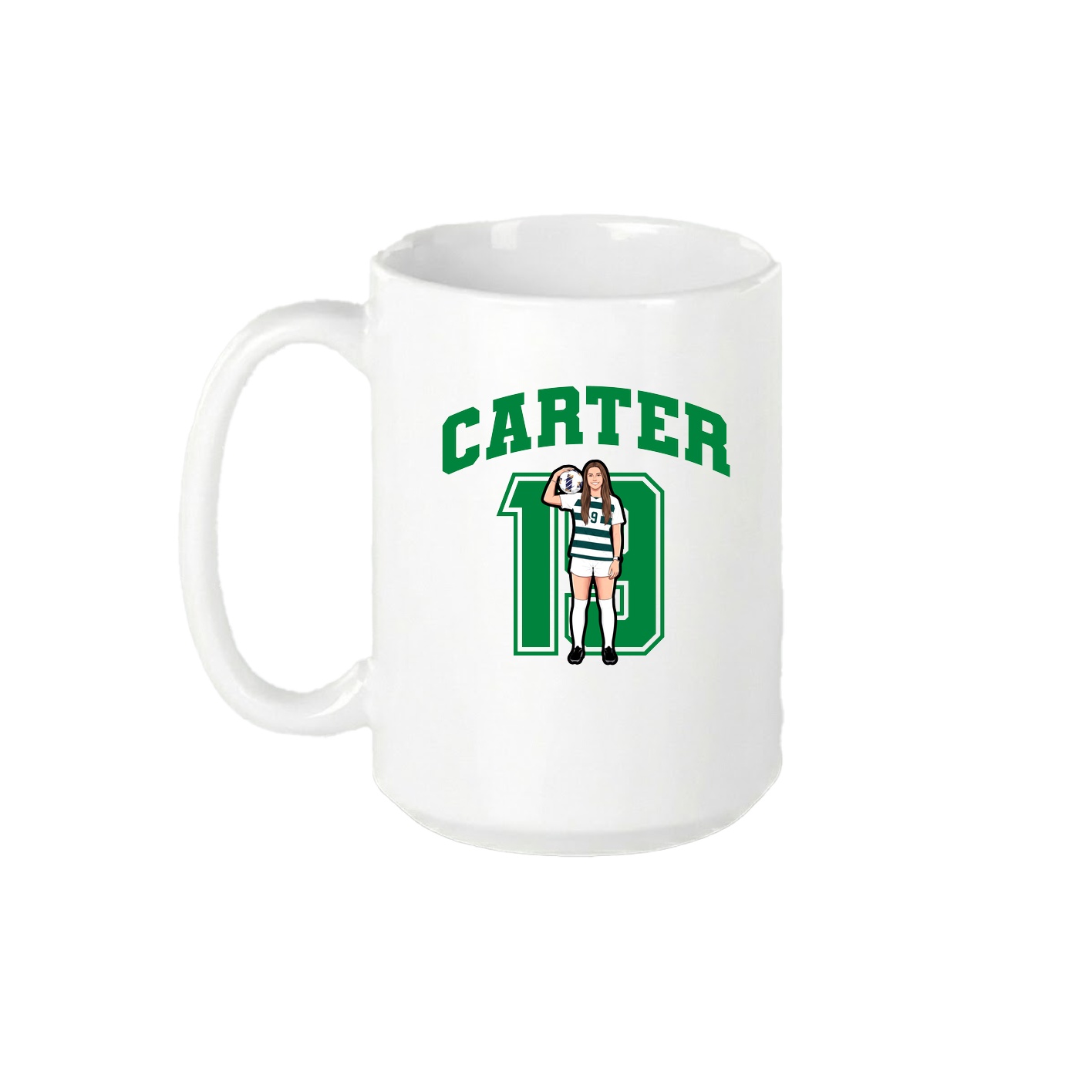 15oz Coffee Mug — Number in White