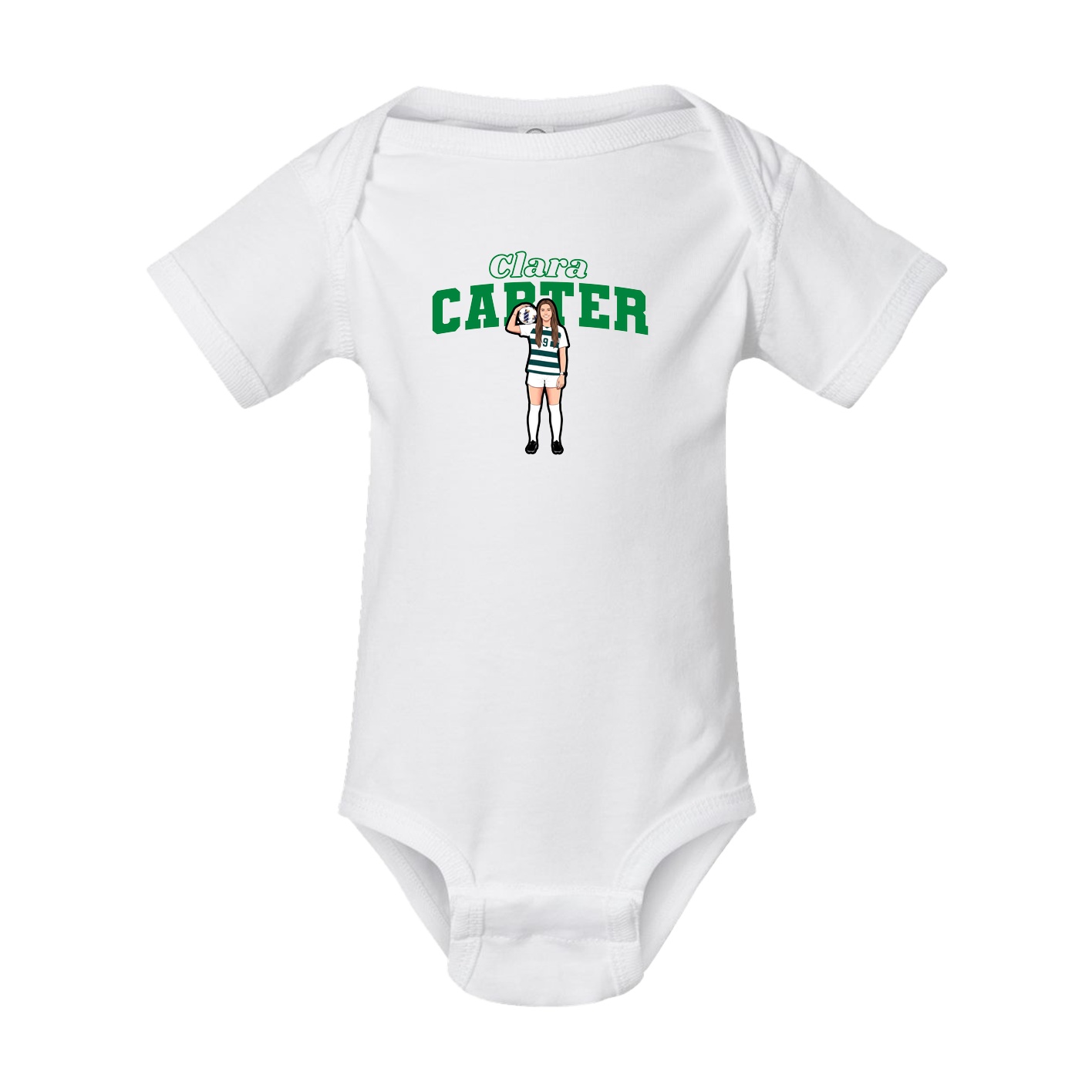 Baby Onesie — Name Arch in White