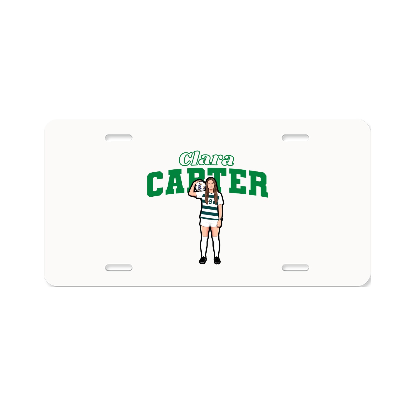 License Plate — Name Arch in Classic