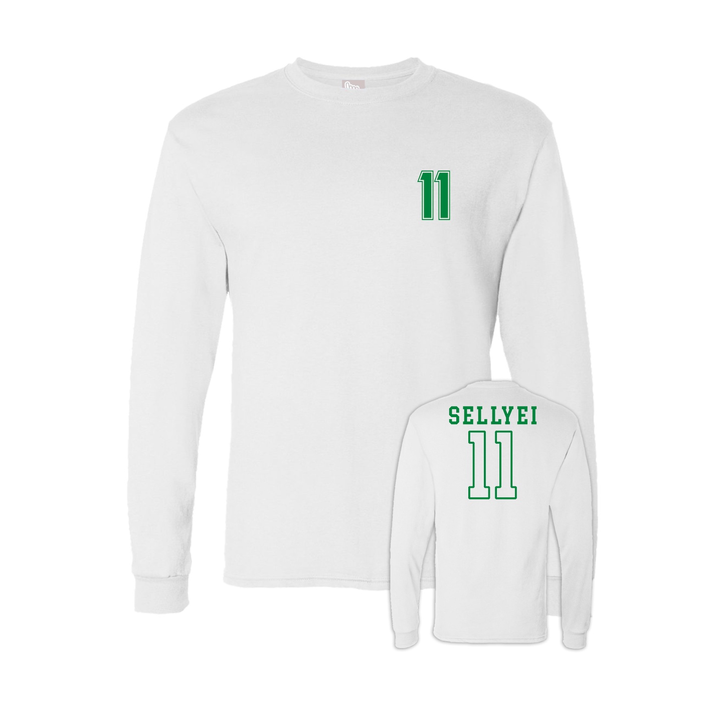 Long Sleeve Tee — Chest Back in White