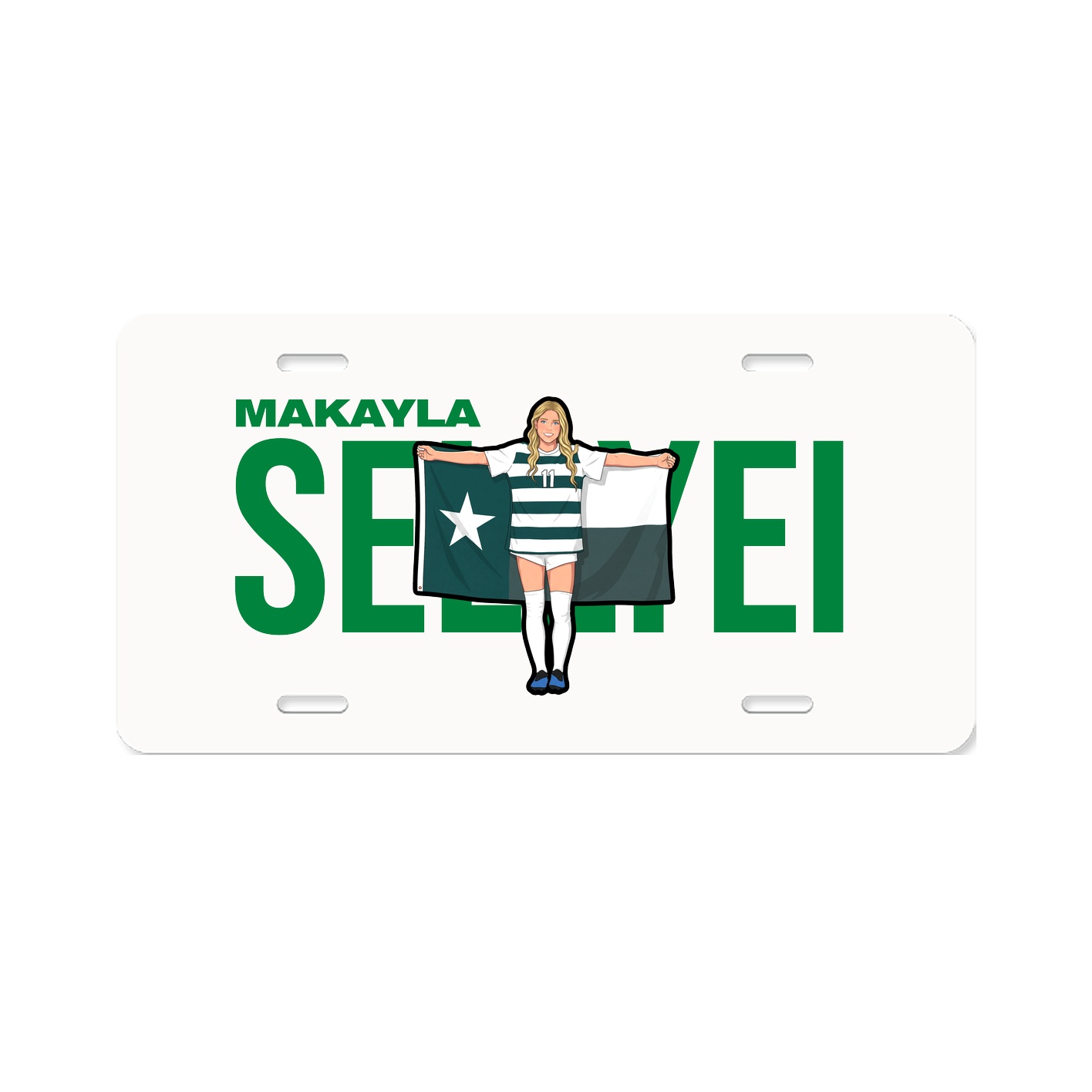 License Plate — Player Name in Classic