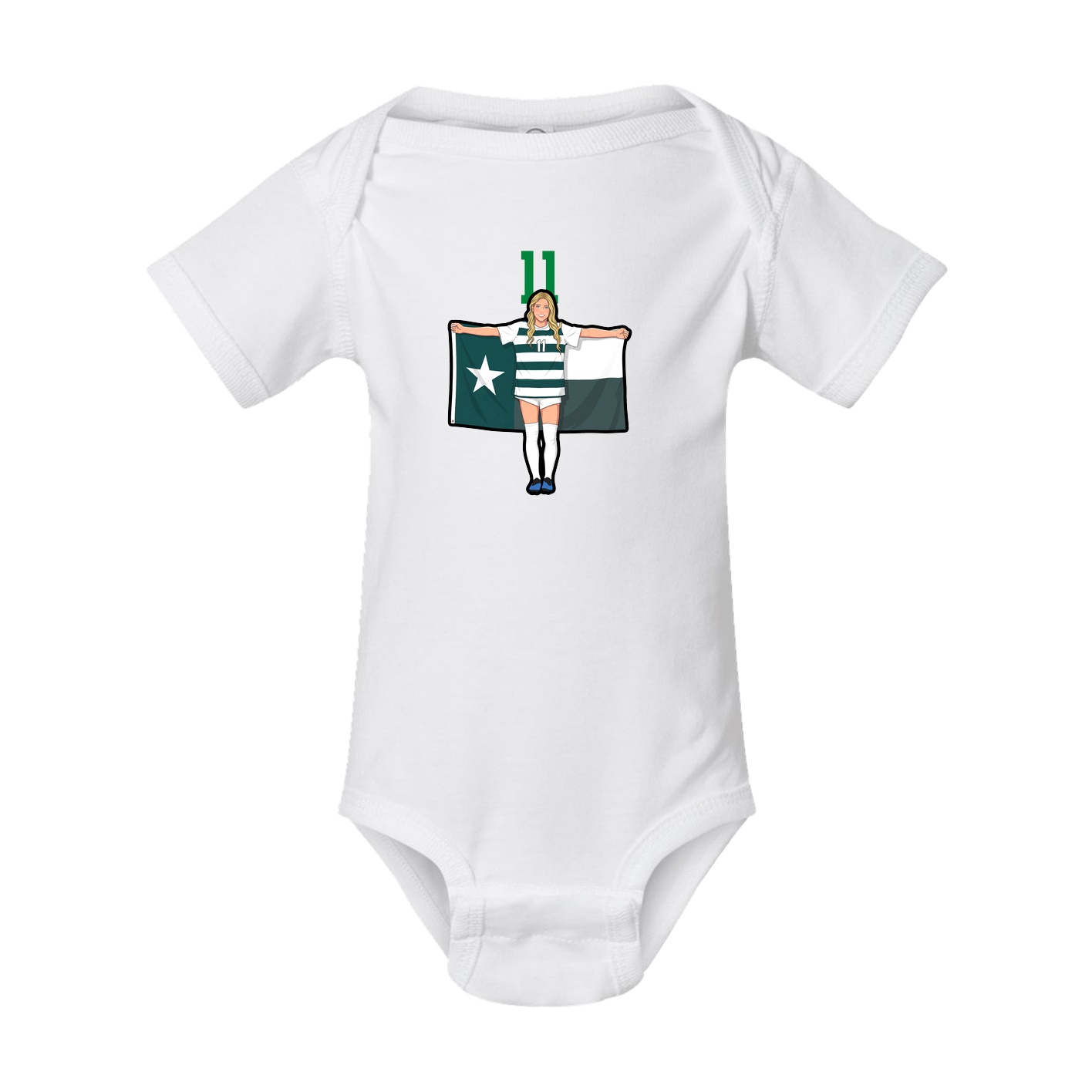 Baby Onesie — Number Top in White