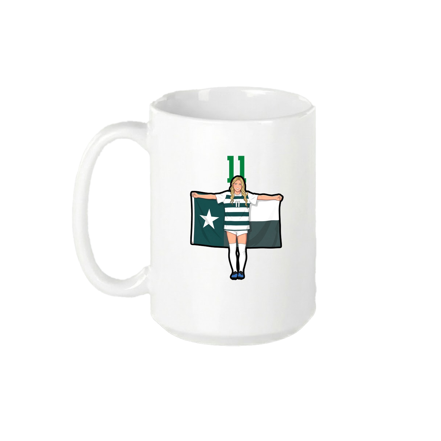 15oz Coffee Mug — Number Top in White