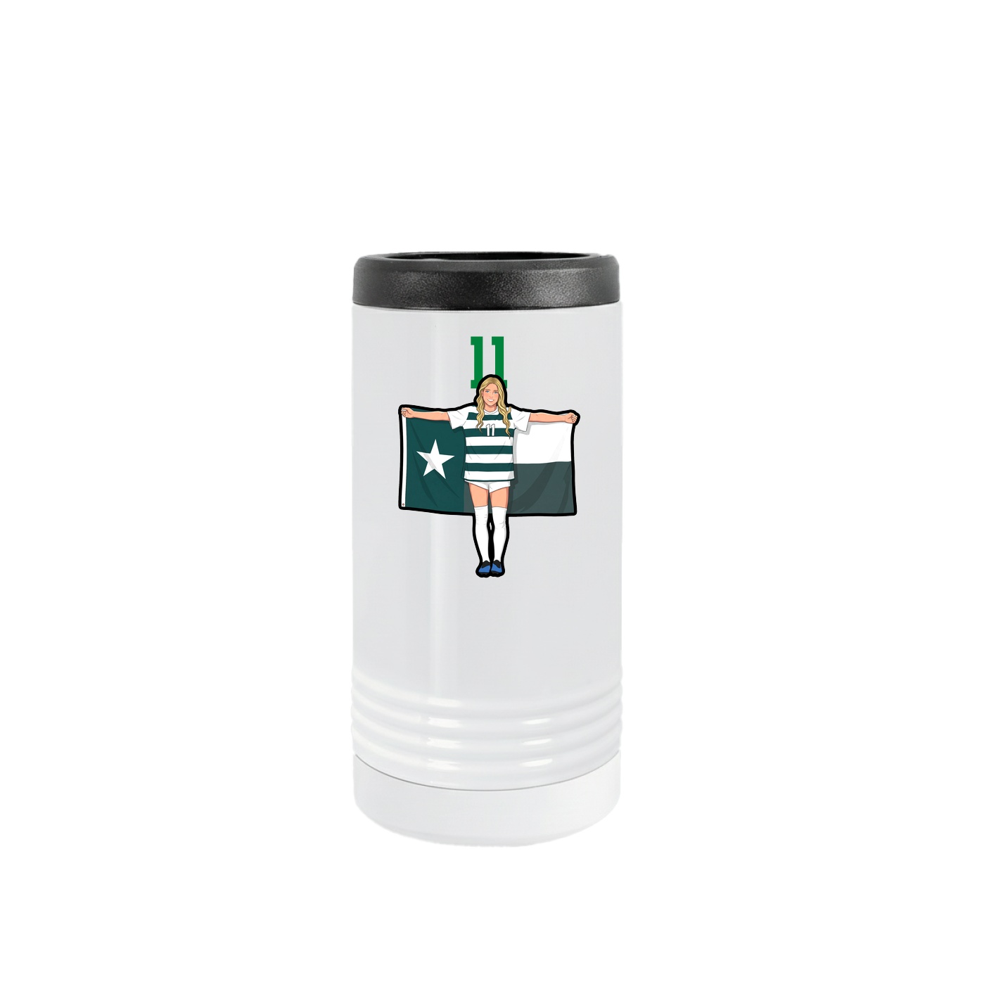 Slim Beverage Holder — Number Top in White