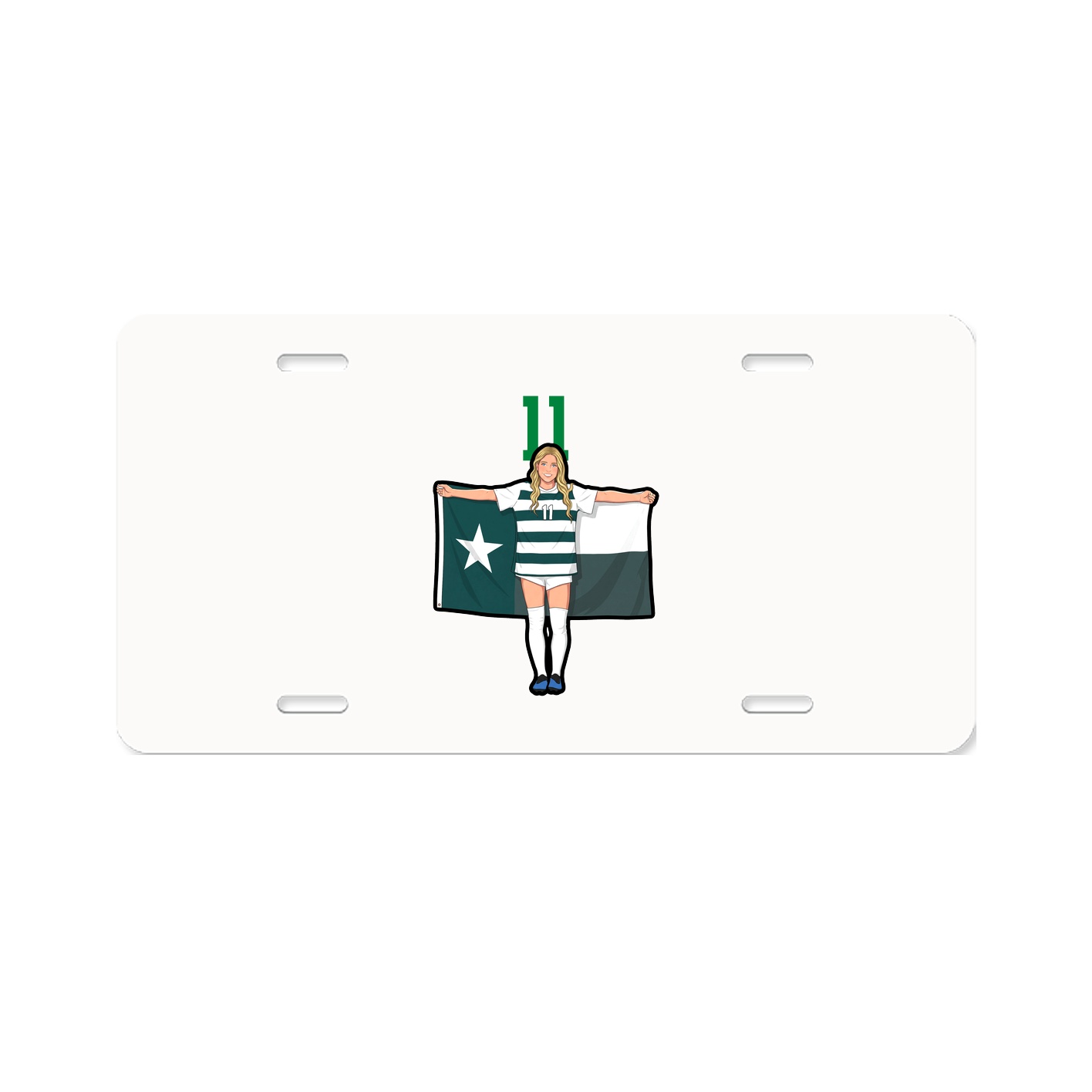 License Plate — Number Top in Classic