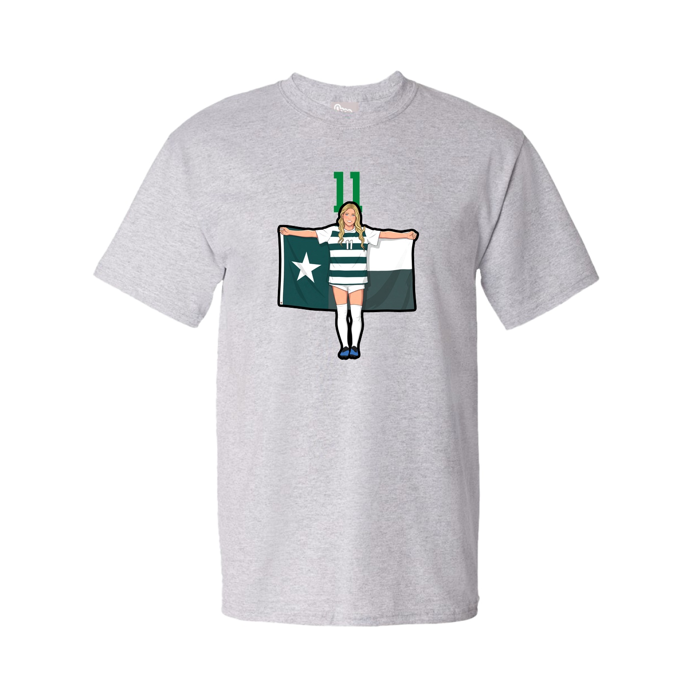 Youth Tee — Number Top in Grey