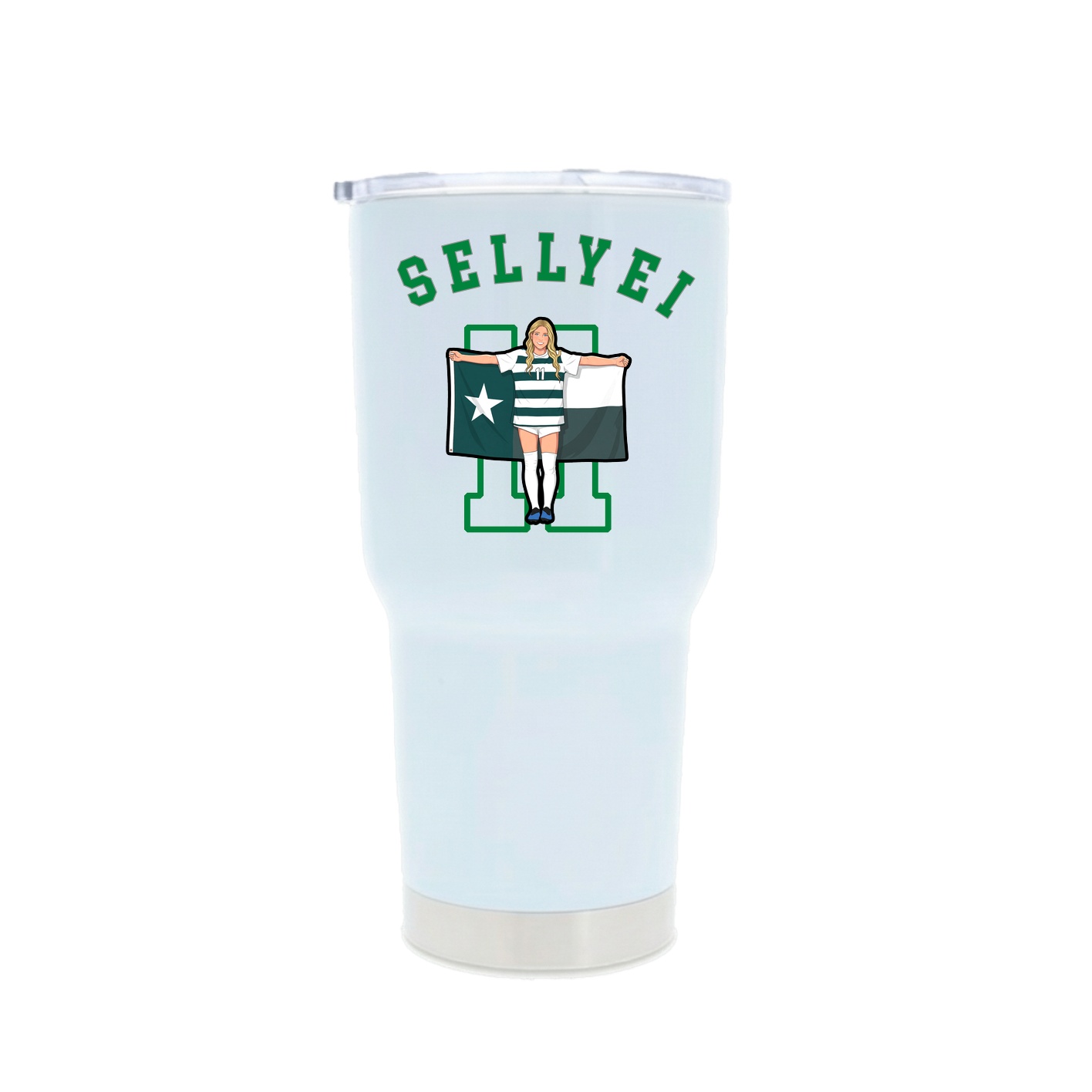 30oz Stainless Steel Tumbler — Shirsey Arch in White