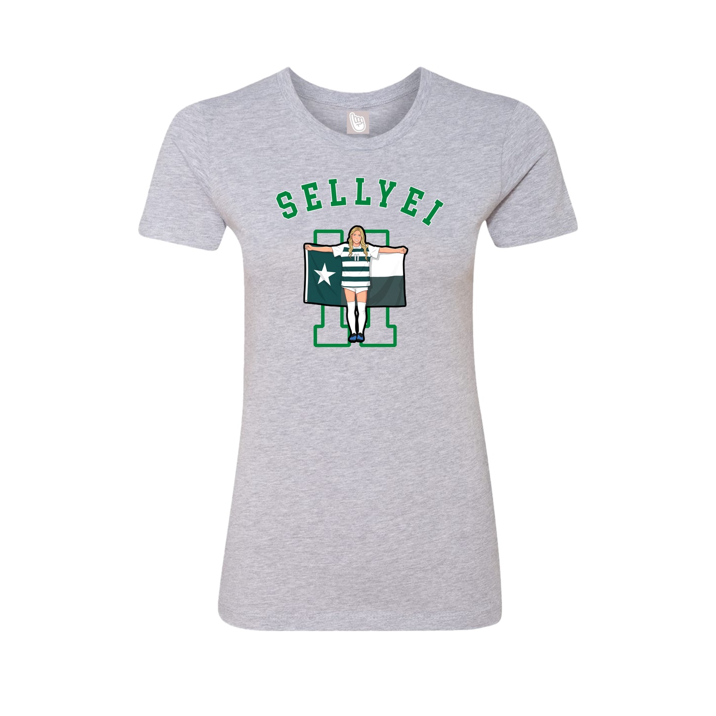 Fitted Women's Tee — Shirsey Arch in Grey