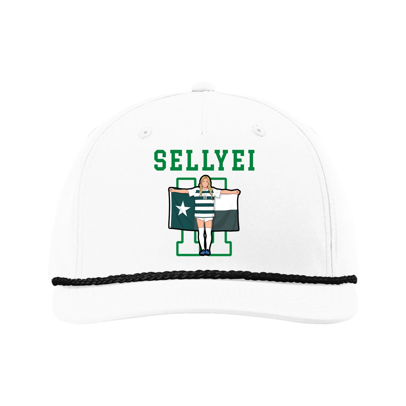 Five-Panel Classic Rope Cap — Shirsey in White