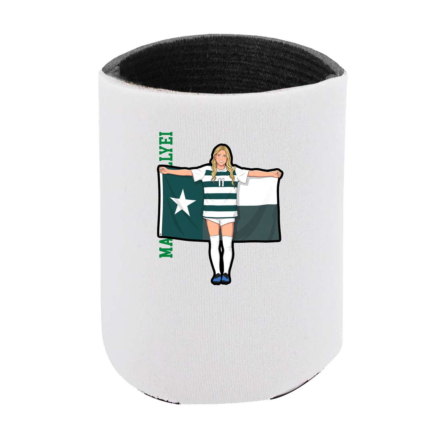 Can Holder — Name Vertical in White
