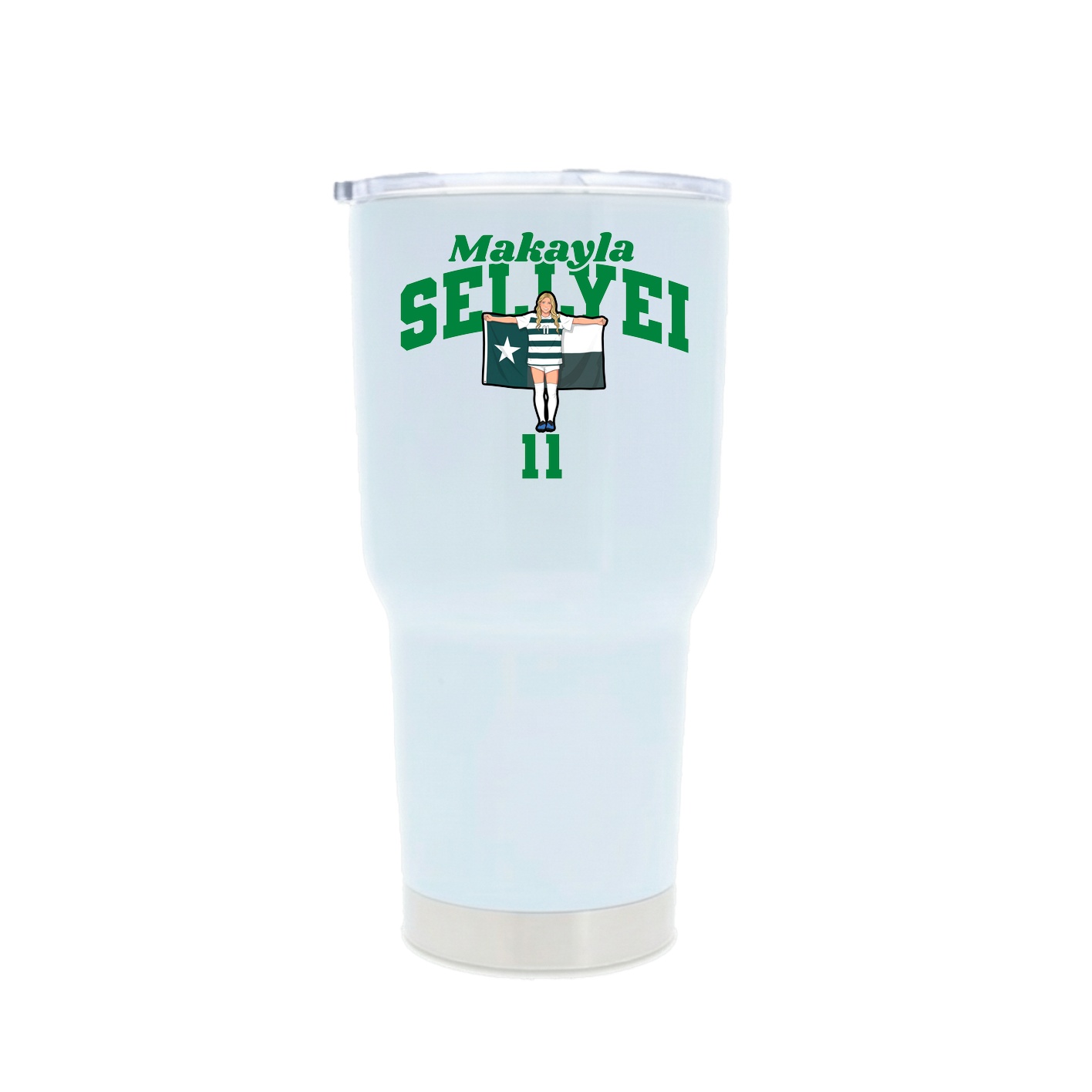 30oz Stainless Steel Tumbler — Signature Arch in White