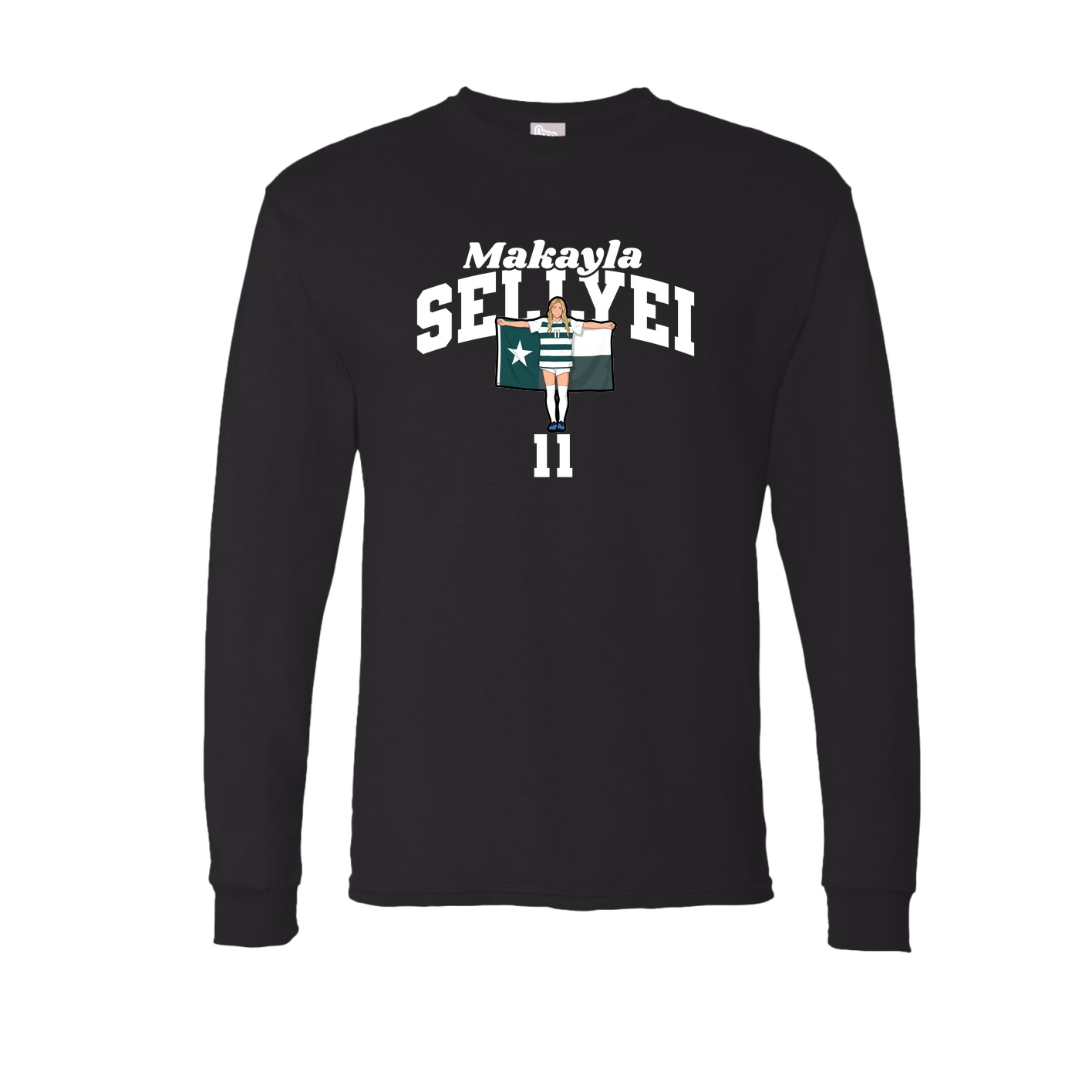 Long Sleeve Tee — Signature Arch in Black