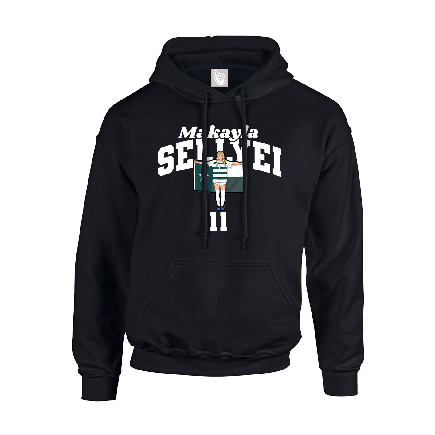 Youth Hoodie — Signature Arch in Black