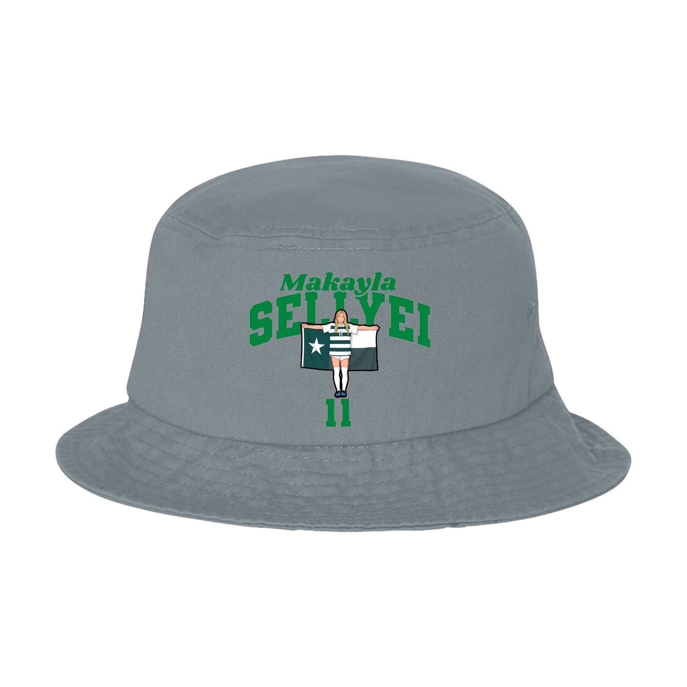 Bucket Cap — Signature Arch in Grey