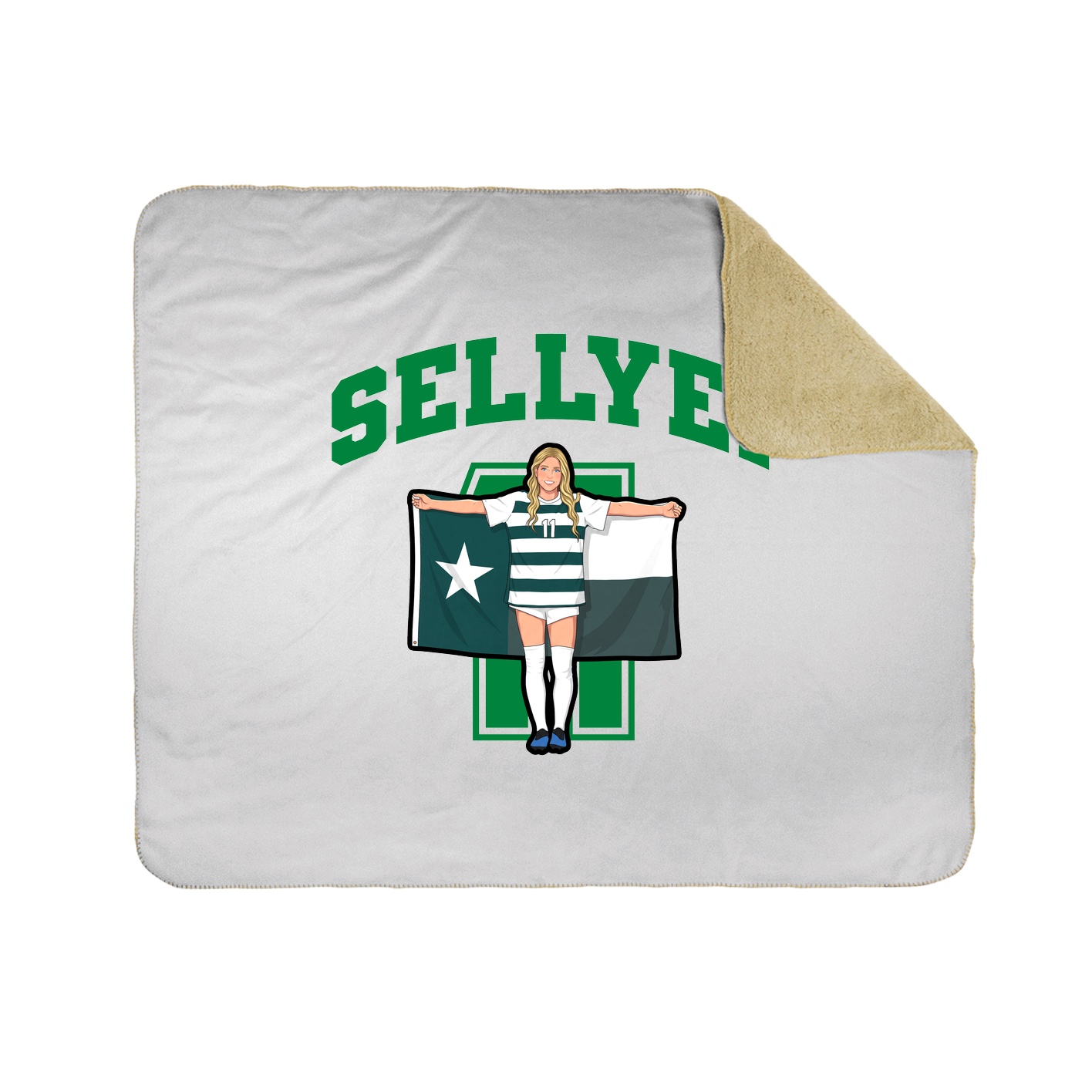 Throw Blanket — Number in White