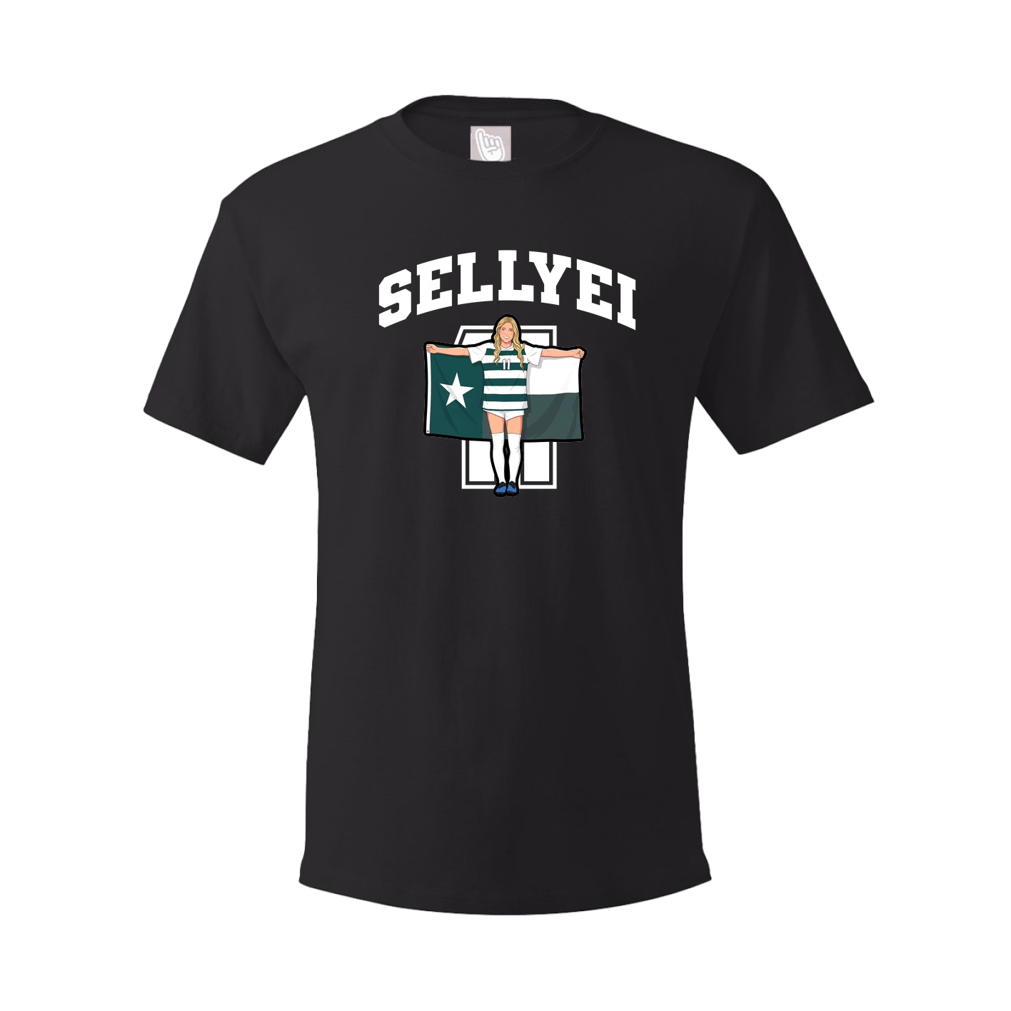 Youth Tee — Number in Black