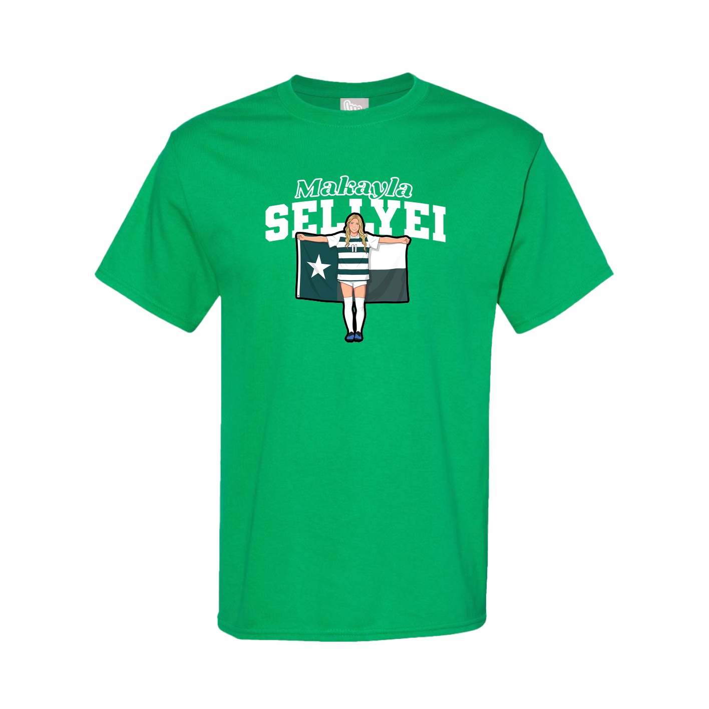 Youth Tee — Name Arch in Green