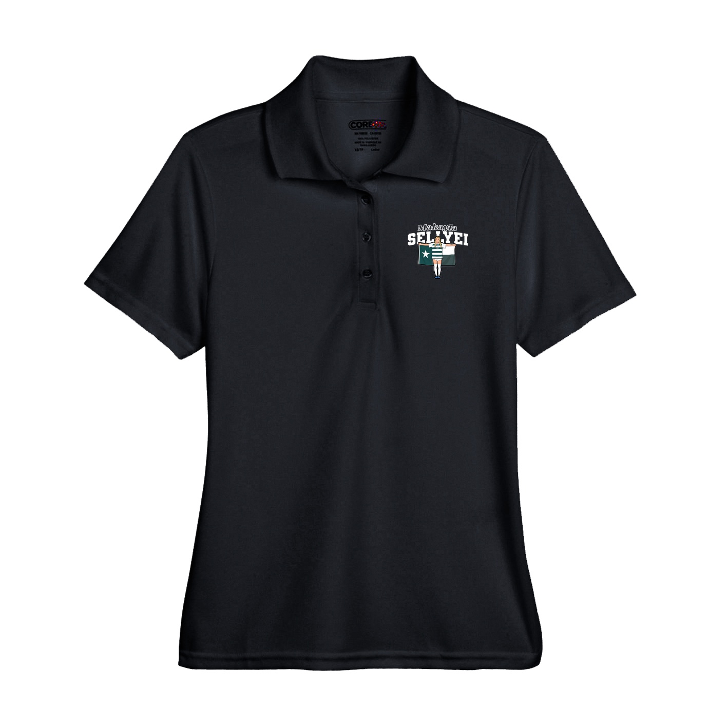 Performance Polo — Name Arch in Black