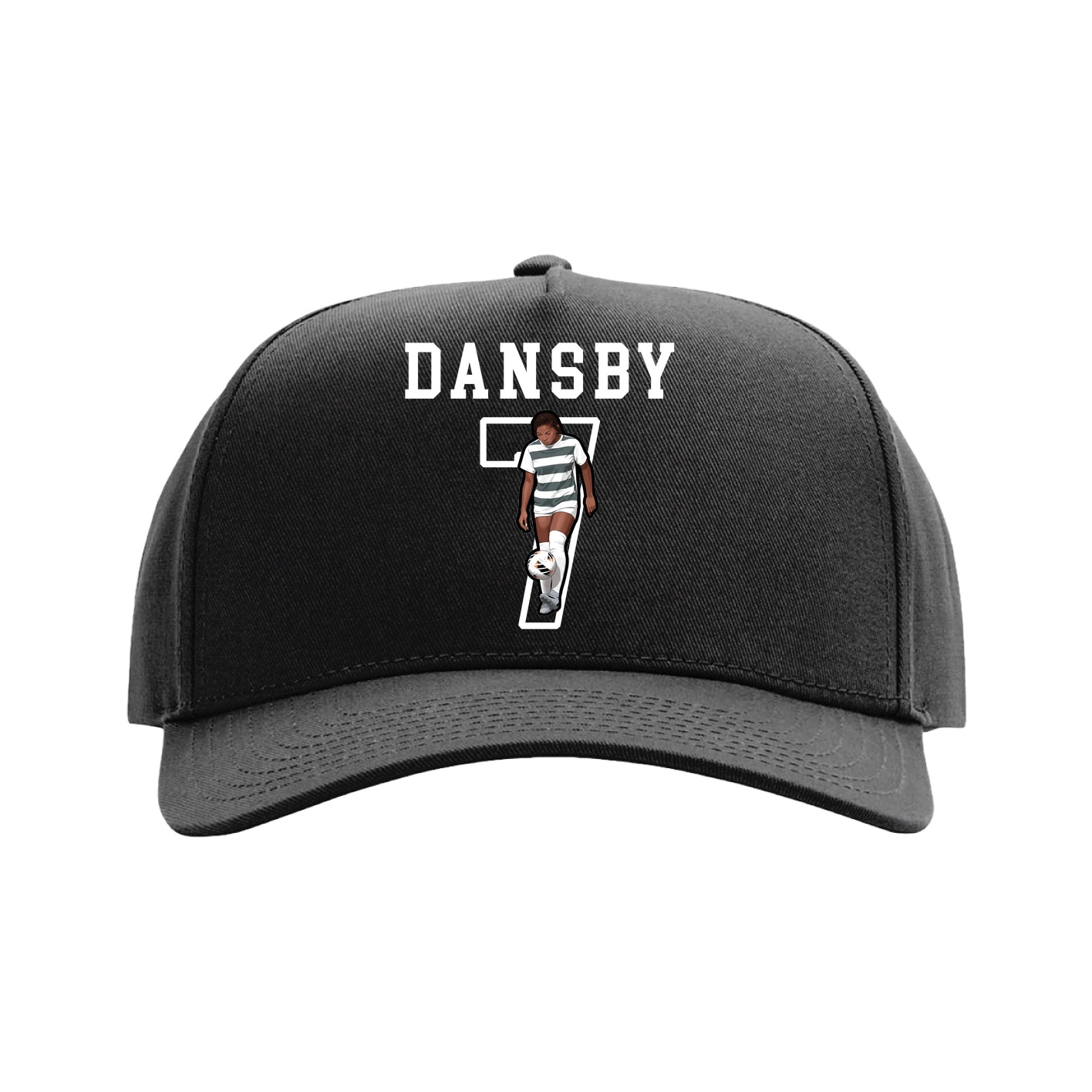 Full Fabric Five-Panel Champ Cap — Shirsey in Black