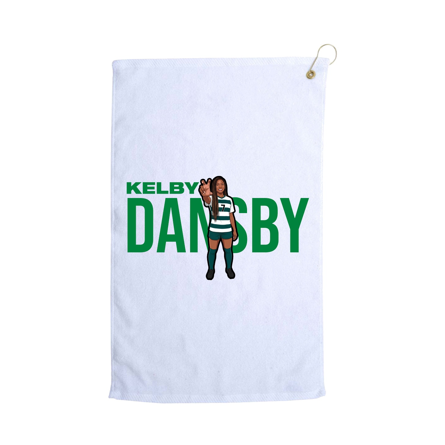 Golf Towel — Player Name in White