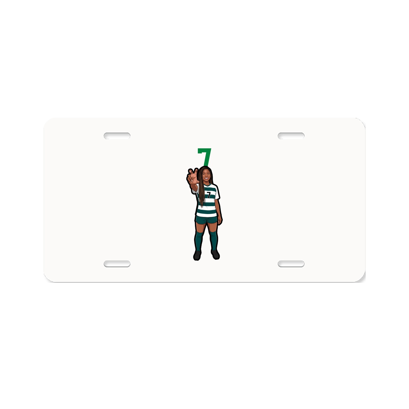 License Plate — Number Top in Classic