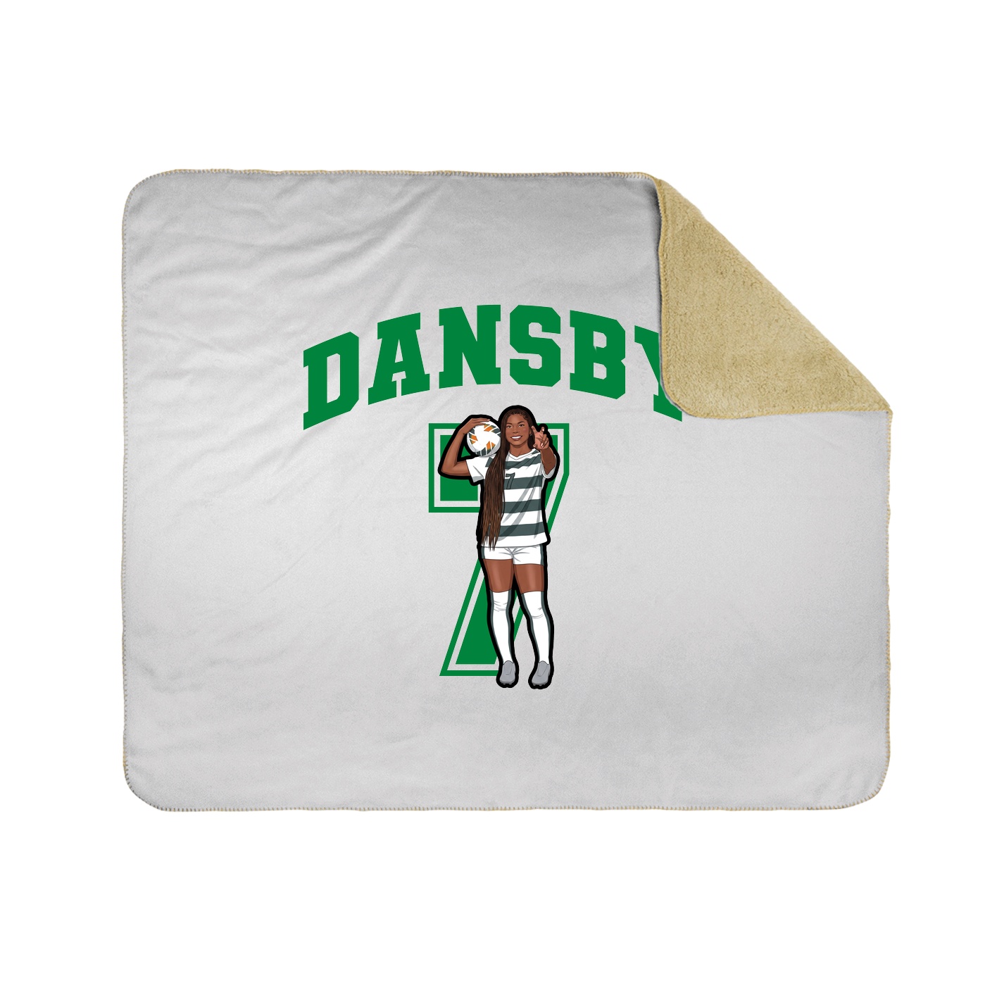 Throw Blanket — Number in White