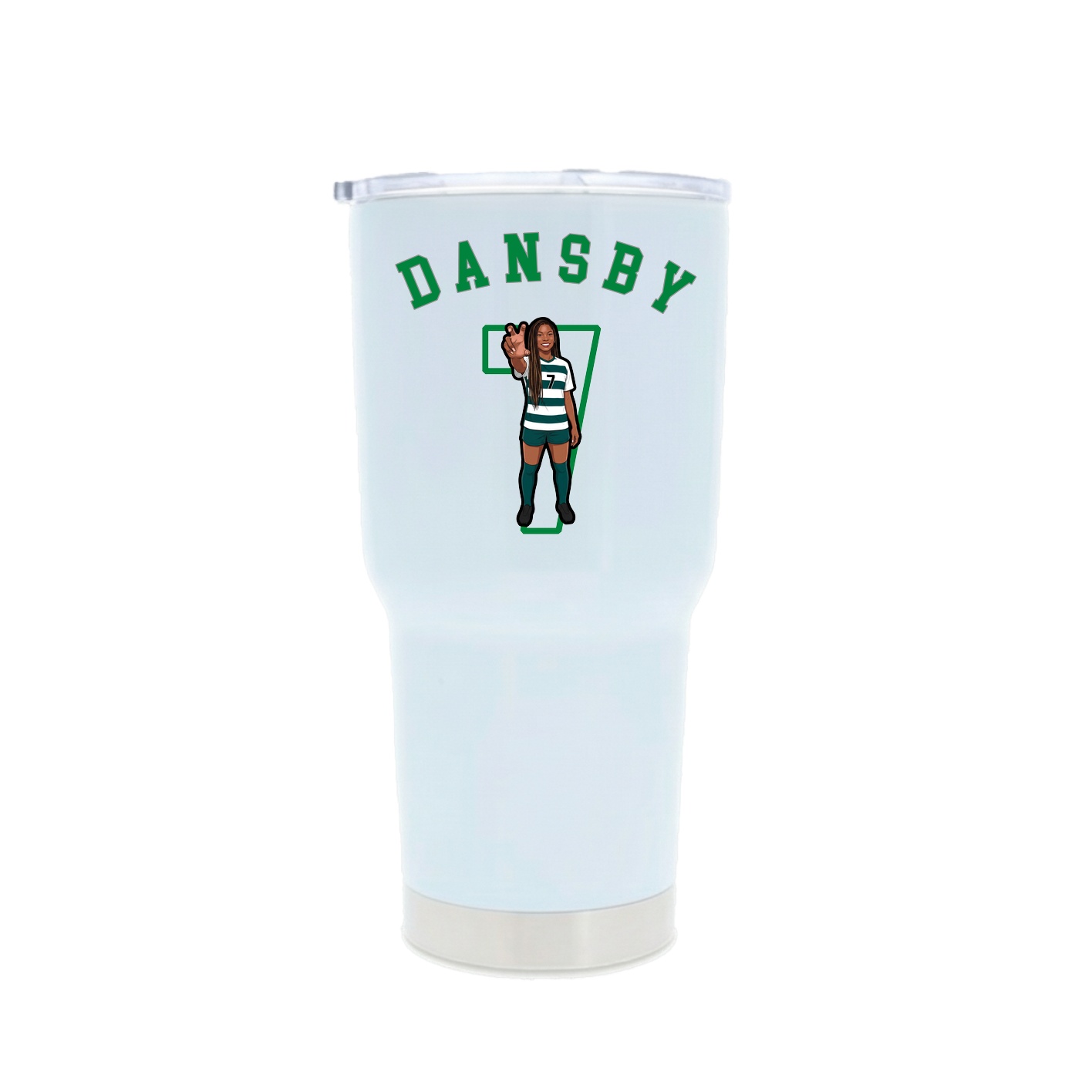 30oz Stainless Steel Tumbler — Shirsey Arch in White