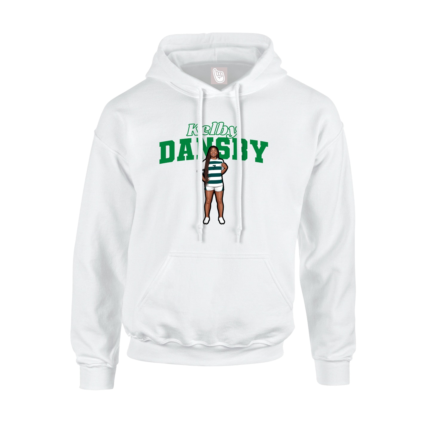 Hoodie — Name Arch in White