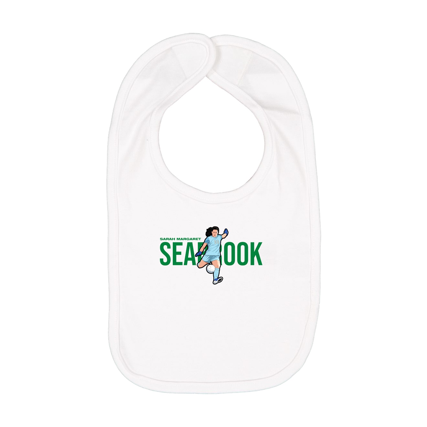 Infant Bib — Player Name in White