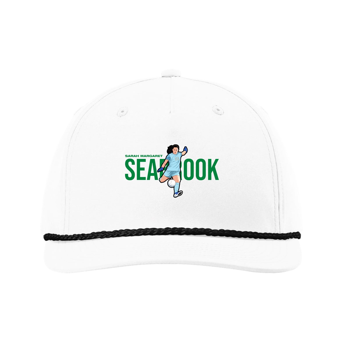 Five-Panel Classic Rope Cap — Player Name in White