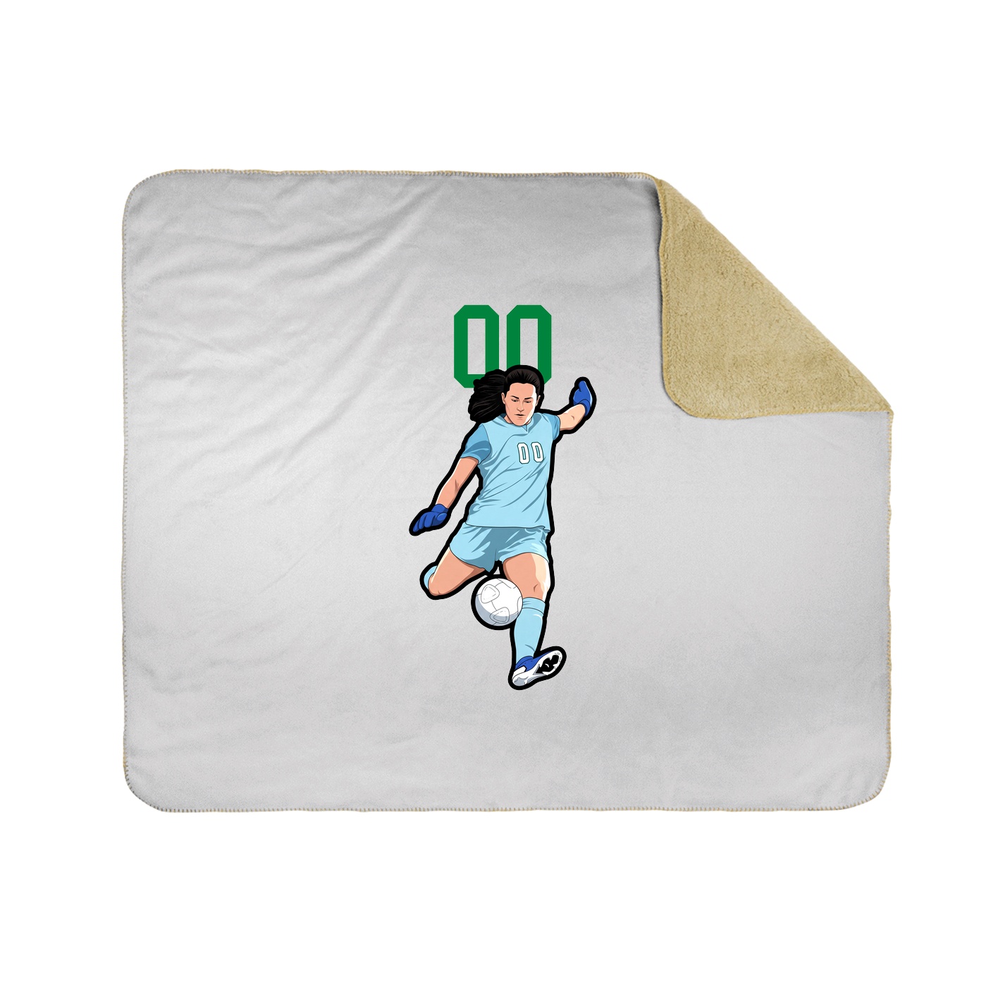 Throw Blanket — Number Top in White