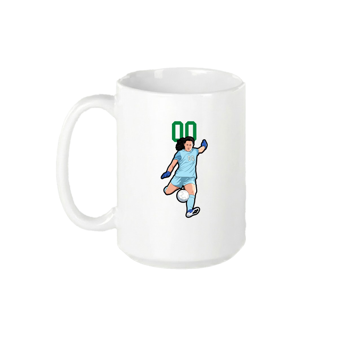 15oz Coffee Mug — Number Top in White