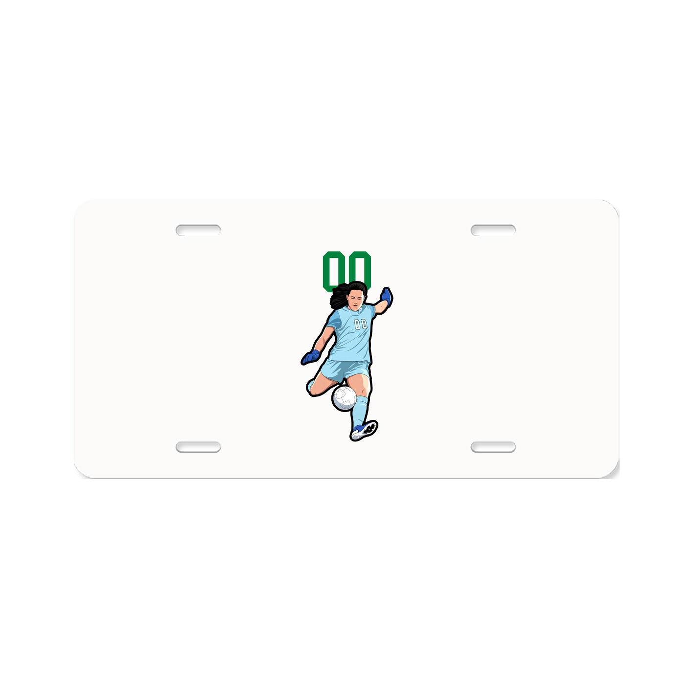 License Plate — Number Top in Classic