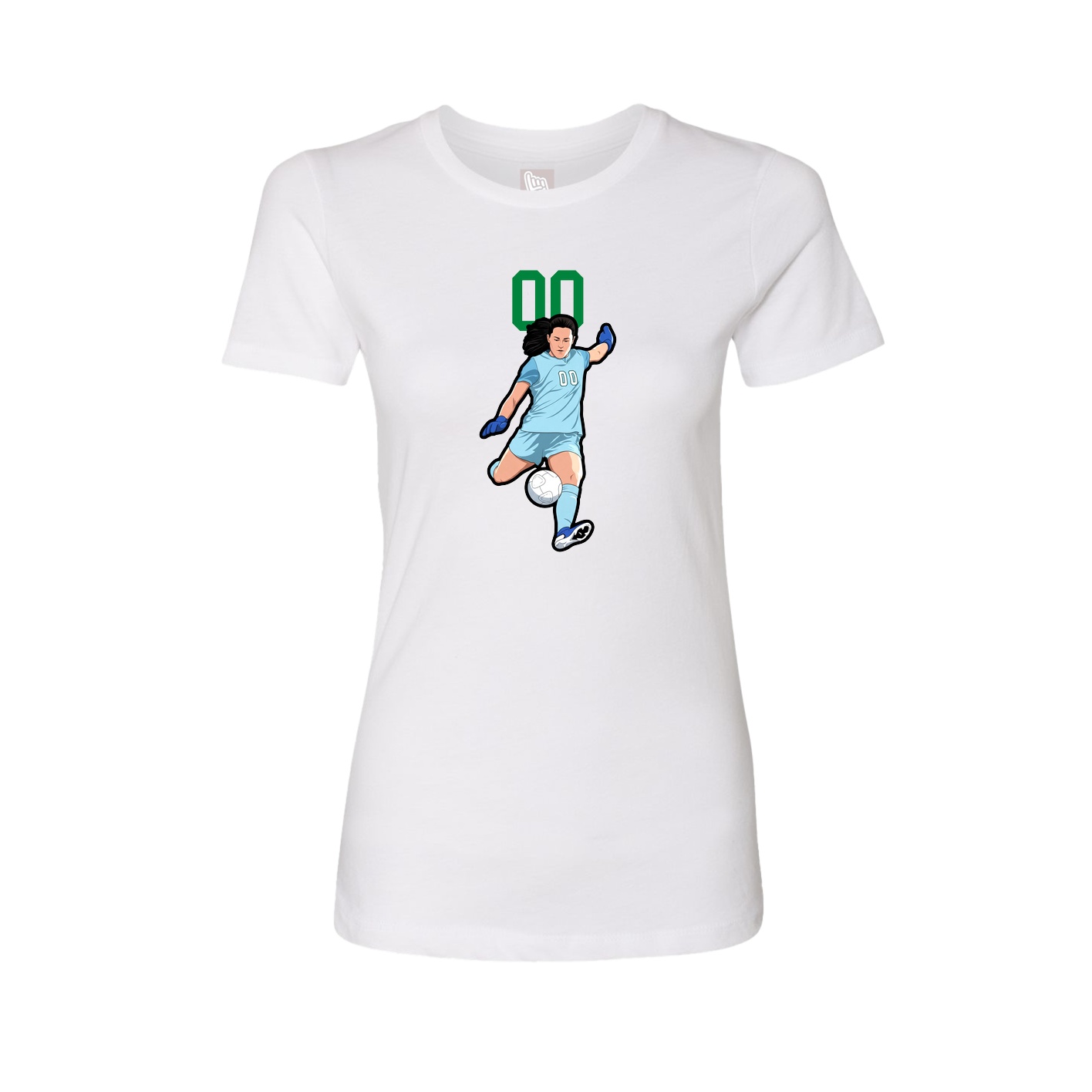 Fitted Women's Tee — Number Top in White