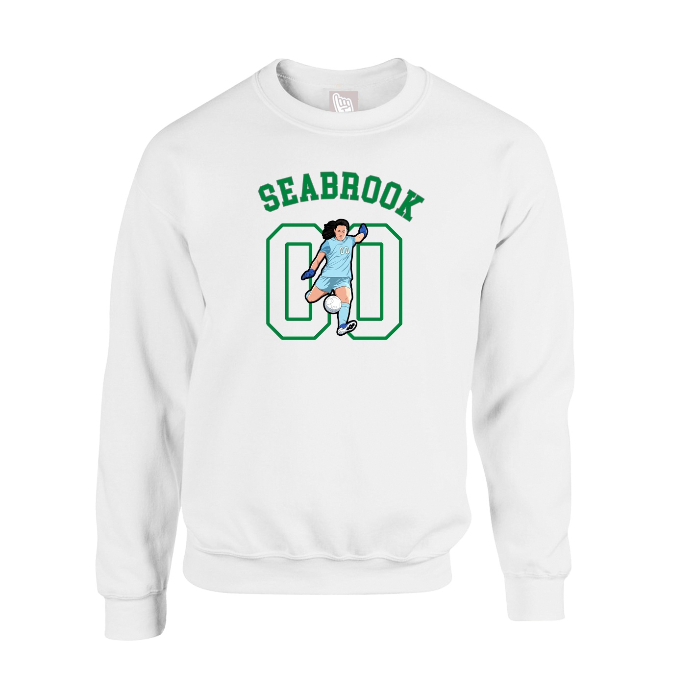 Fleece Crew — Shirsey Arch in White