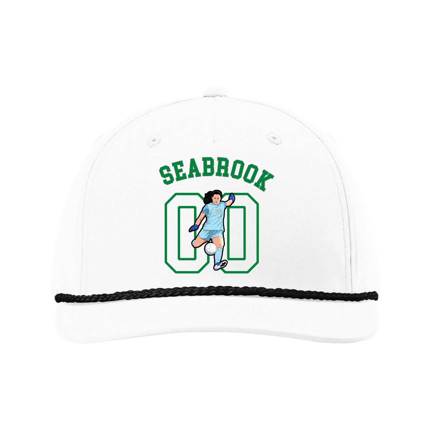 Five-Panel Classic Rope Cap — Shirsey Arch in White